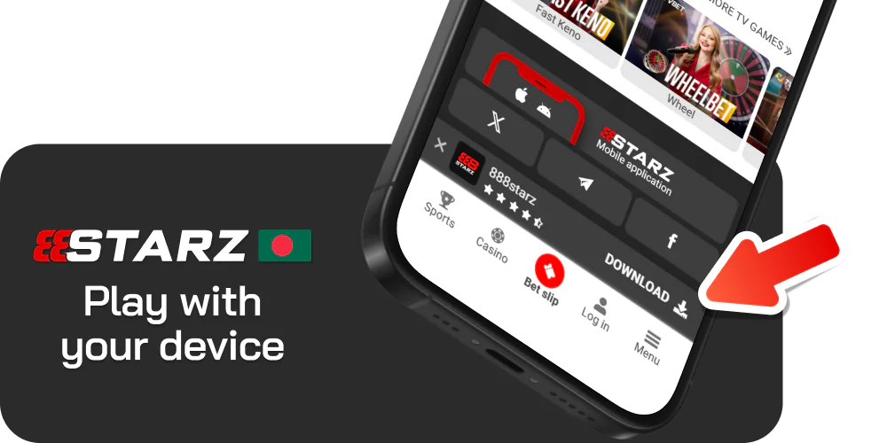 Use 888starz app to play games and bet on sports